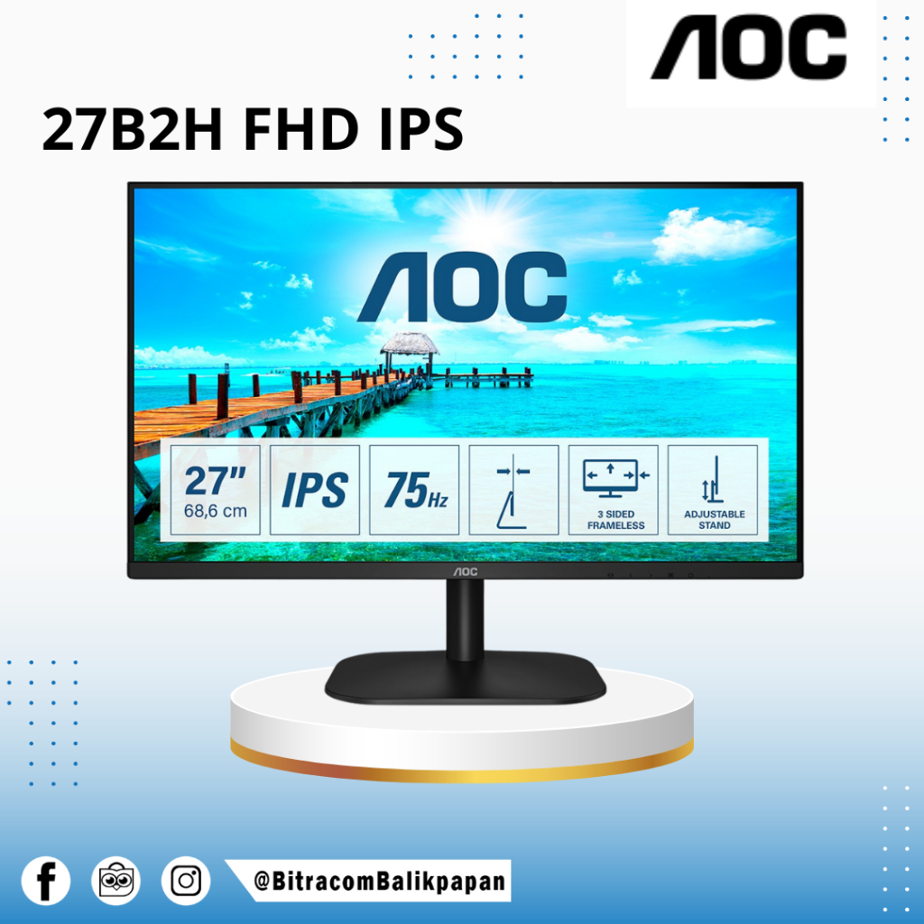 Monitor AOC - 27B2H - LED Monitor 27" 75Hz