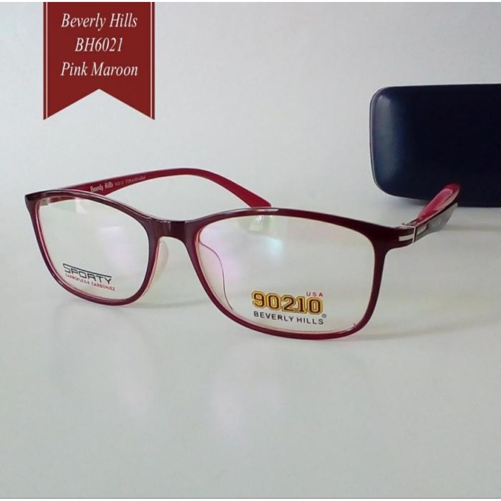 Frame Kacamata Beverly Hills BH6021 Pink Maroon Original