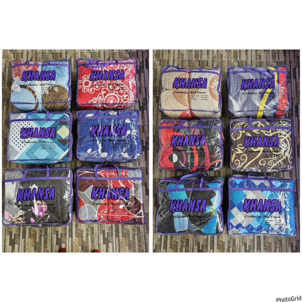 BEDCOVER SET KHANSA UKURAN 180*200