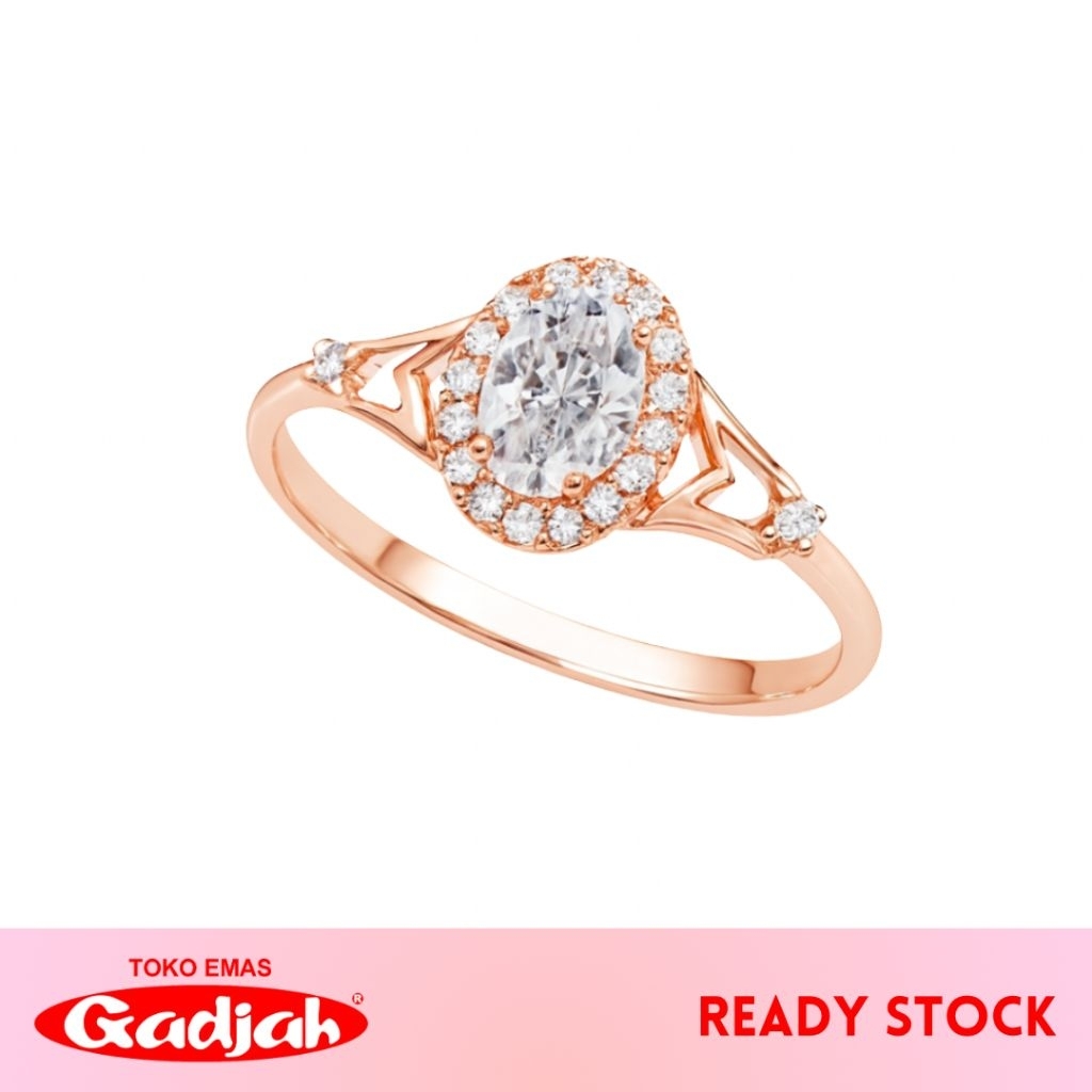 Cincin Emas Solitaire Elip Kerangka Tulip - Toko Emas Gadjah