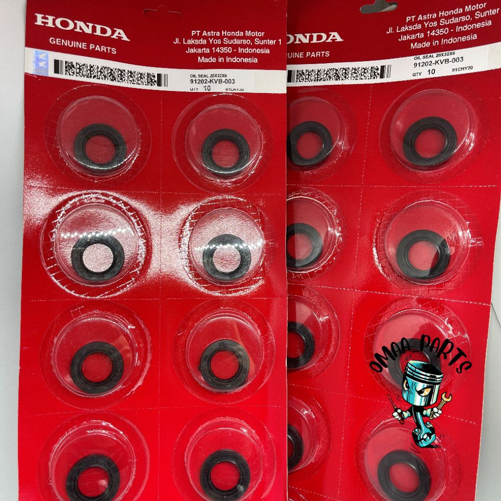 Oil seal As Pulley Pully Honda Beat Scoopy Vario karbu ( 91202-KVB-003 ) 20x32x6