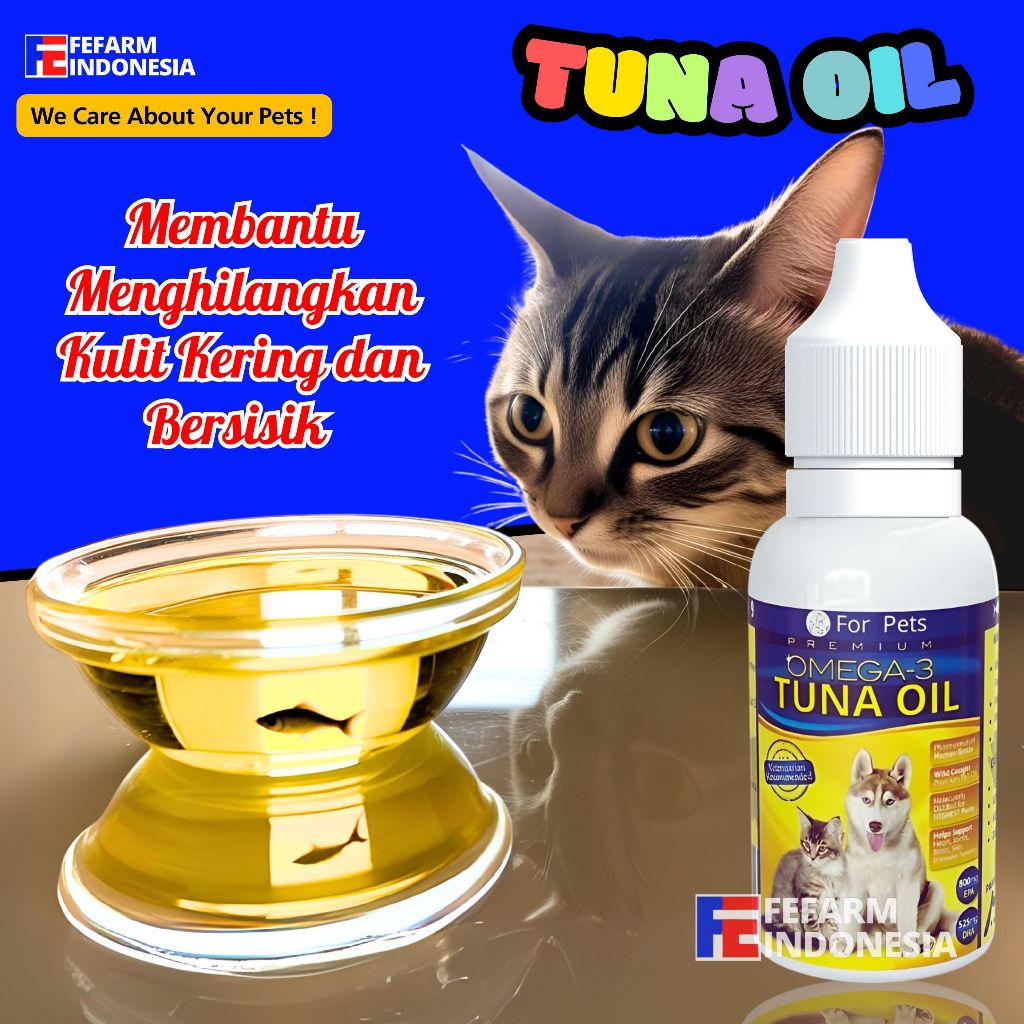 MINYAK IKAN TUNA CAIR - Tuna Oil Kucing Anjing FEFARM