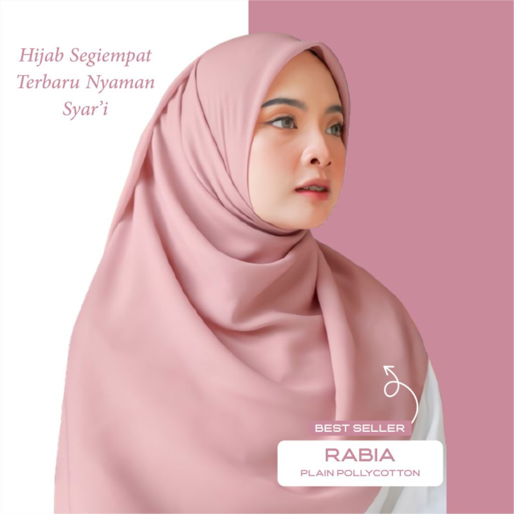 Xaviera Collection - RABIA Plain Jumbo Poly Cotton Premium uk 130 / 140 ( Hijab Segiempat )