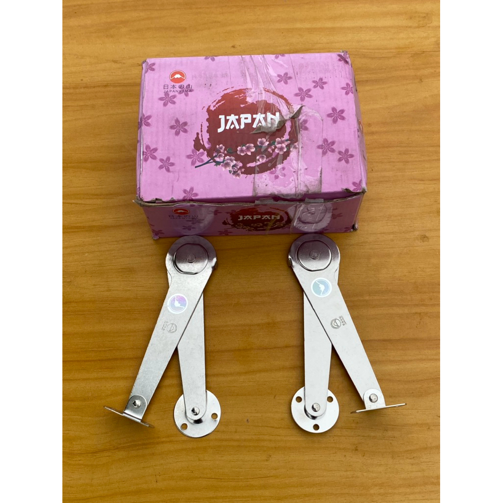 (6pcs) Engsel Penahan Pintu Lemari / Penyangga Tutup Lemari Jepitan Model Jepang – Kuat & Anti Karat