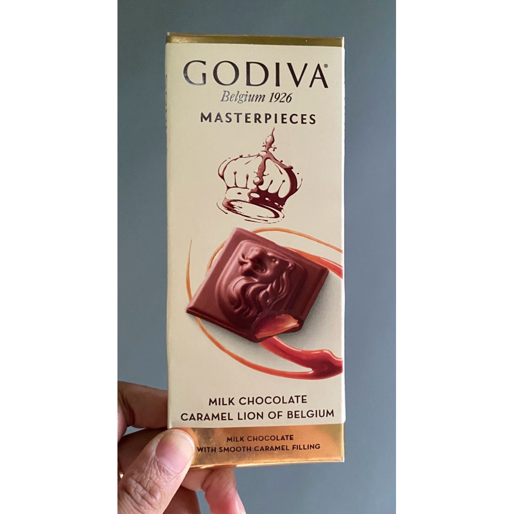 GODIVA masterpieces milk chocolate caramel lion of belgium 86g