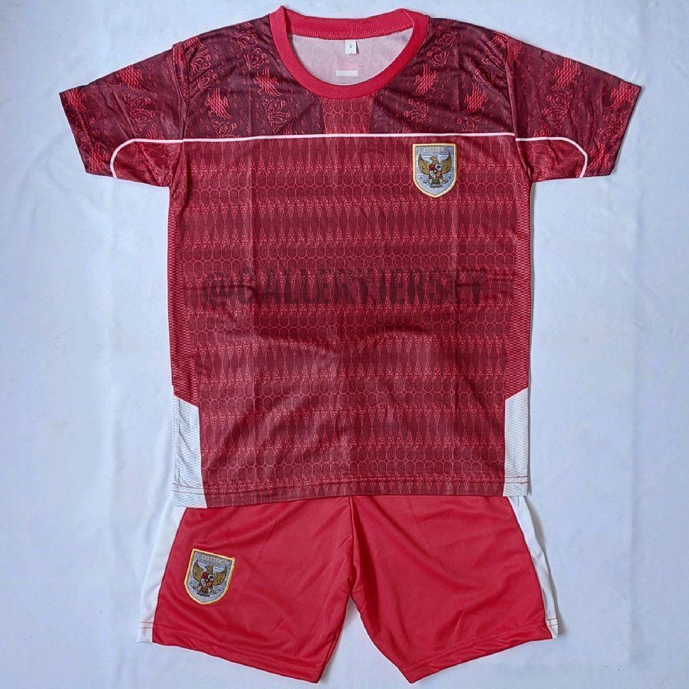 SETELAN JERSEY BOLA TIMNAS INDONESIA ANAK ANAK PREMIUM PRINTING SETELAN BOLA ANAK ANAK TIMNAS INDONE