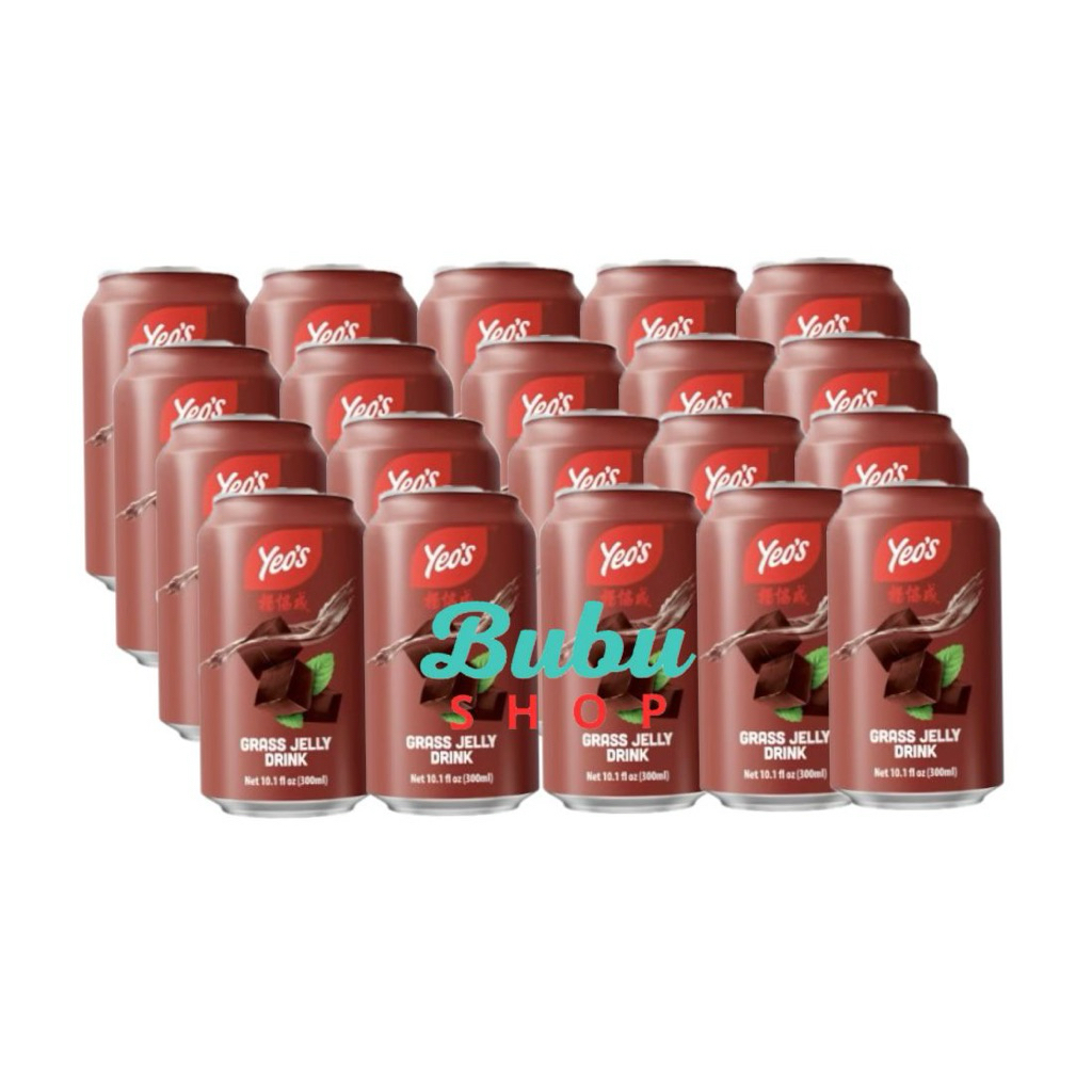 minuman kaleng cincau Yeos Grass jelly 300ml ( 1 krat / 20 kaleng )