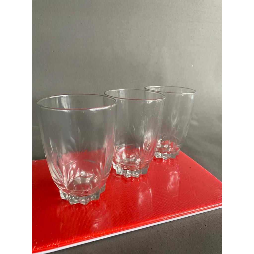 6 Pcs Gelas Kaca Belimbing Kecil / Gelas Kopi Teh / Gelas Kaca 6 pcs
