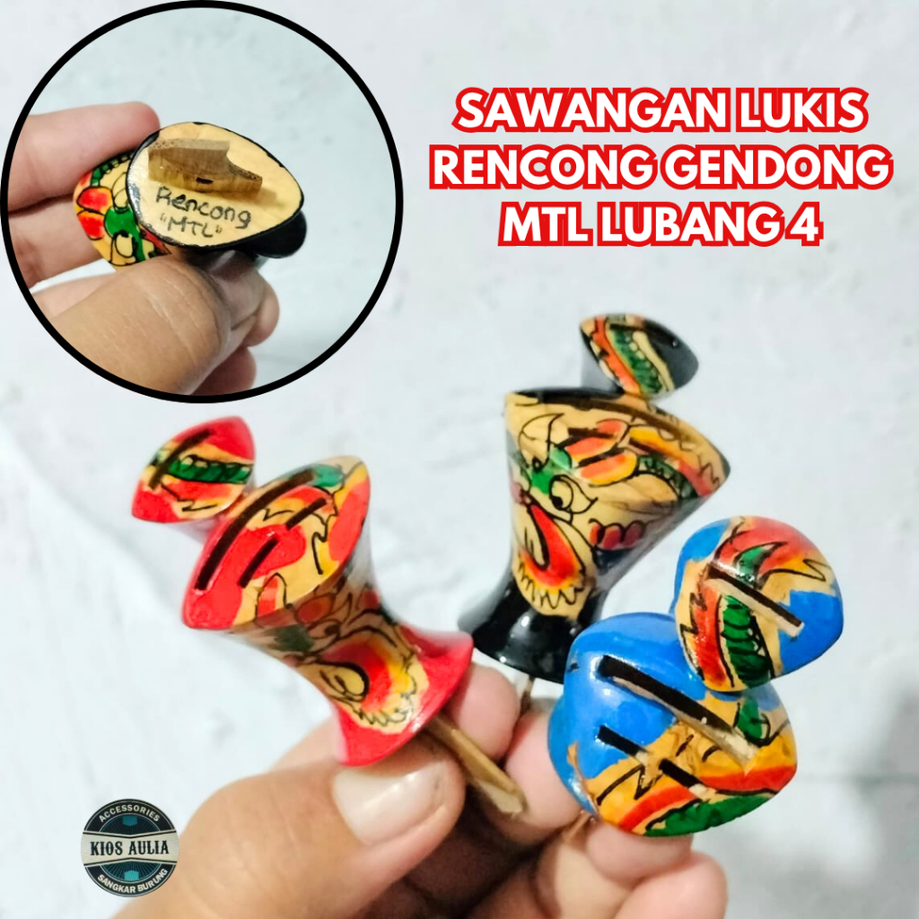 (GROSIR ECER) SAWANGAN LUKIS RENCONG GENDONG REMPET MTL LUBANG 4 BURUNG DARA MERPATI HOTANG