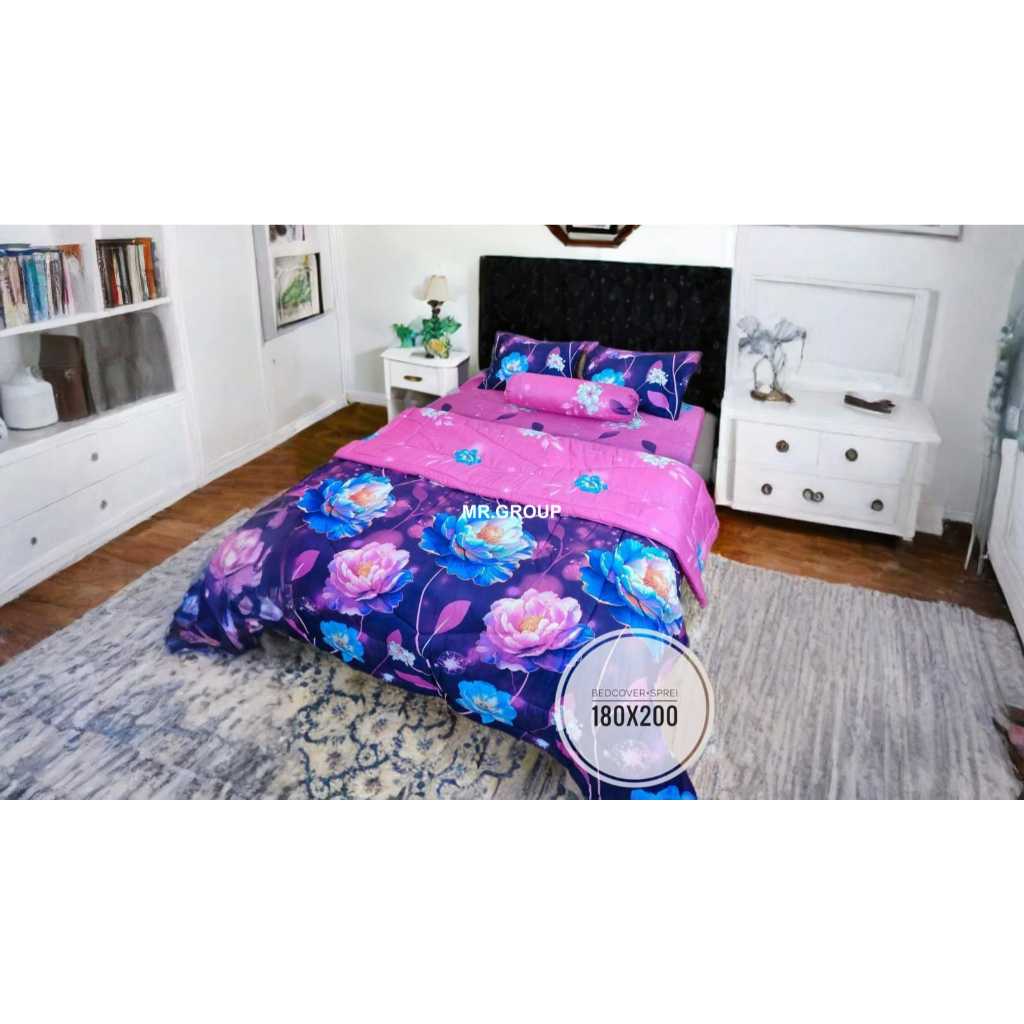 MR.GROUP - BEDCOVER SET GALAXY HOMEMADE 180x200 (HALUS,LEMBUT DAN TIDAK BERBULU) - GROSIR - RESELLER
