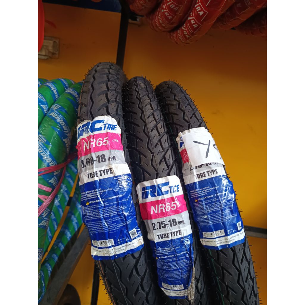 BAN LUAR IRC NR65 RING18 TUBETYPE(BUKAN TUBLES) UKUR 275-18&300-18 MOTOR RX KING