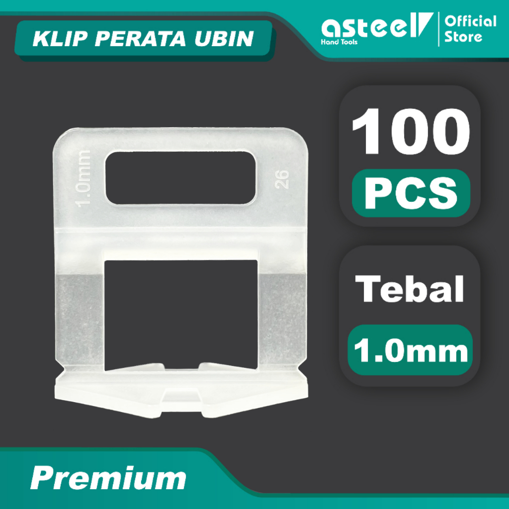 ASTEEL Klip 1 mm Alat Perata Pasang Keramik Granit Lantai Dinding Nat Spacer Tile Leveling