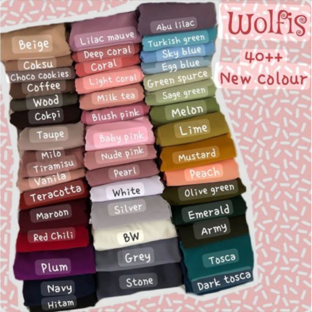 Gamis Polos bahan Wolfis Premium