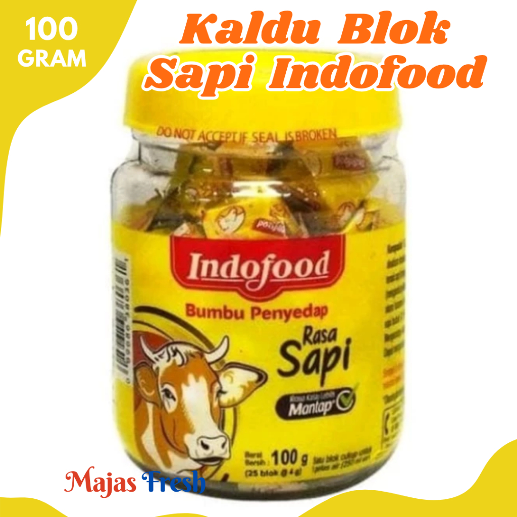 KALDU BLOK SAPI Indofood - Bumbu Kaldu Blok Penyedap Rasa Sapi Indofood | Isi 25 Blok - 100gr [ Harg