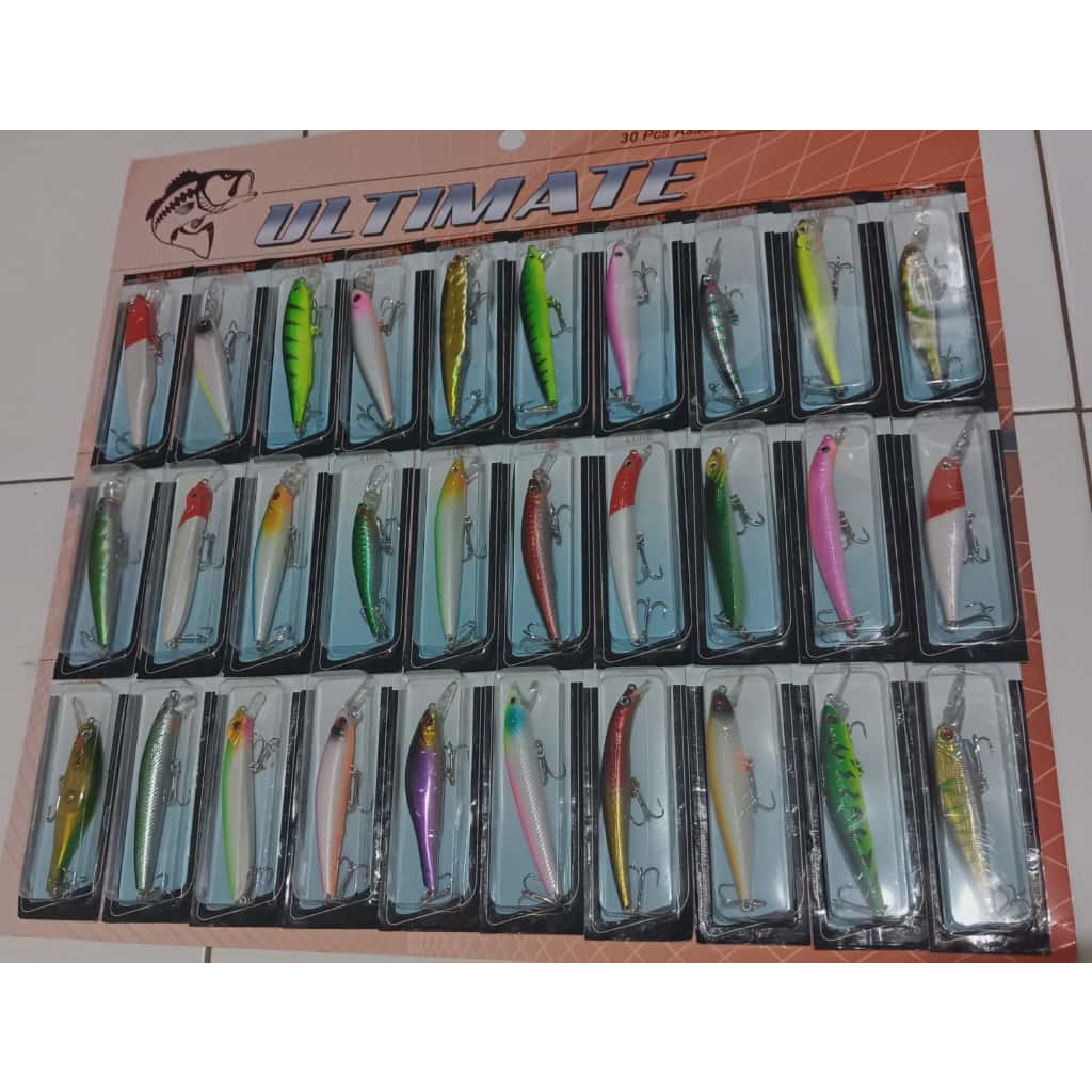 umpan ultimate MINNOW casting lure set 10cm / 5cm variasi random