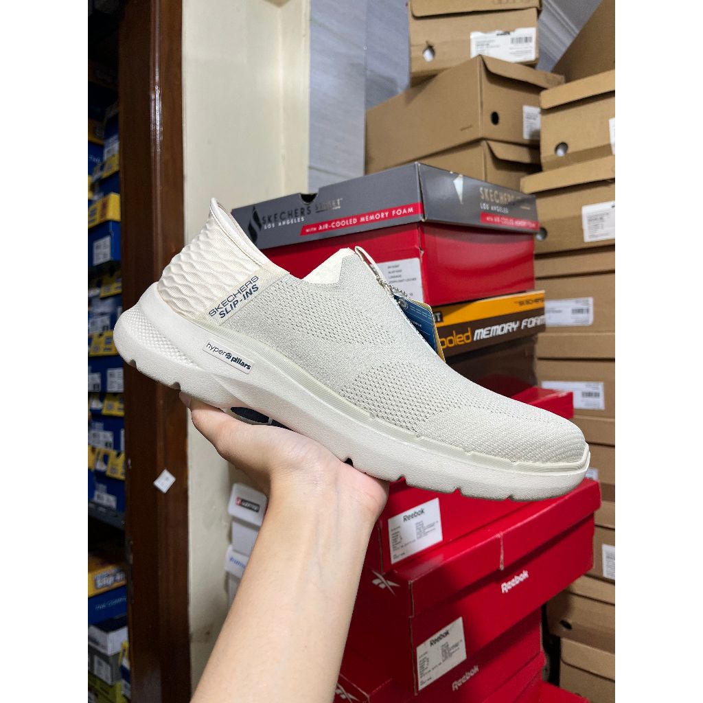 Sepatu Pria Slipon Skechers Go Walk 6 Original 216278NAT