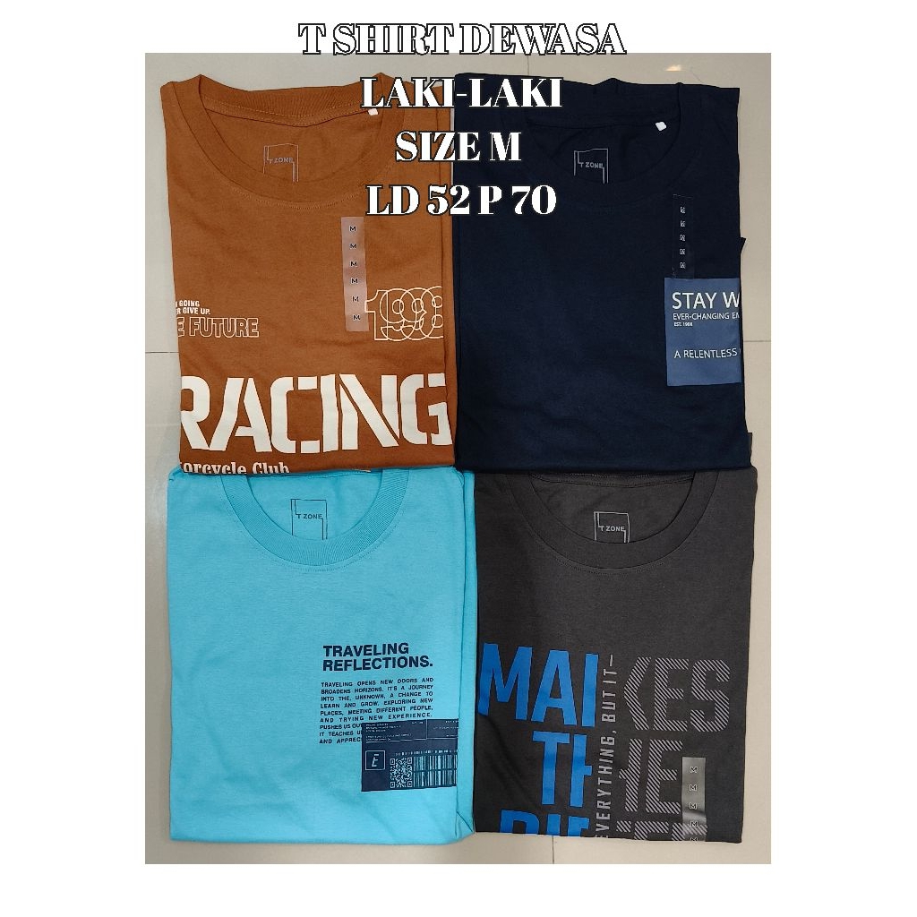 T Shirt  Pria Original Size M T Zone