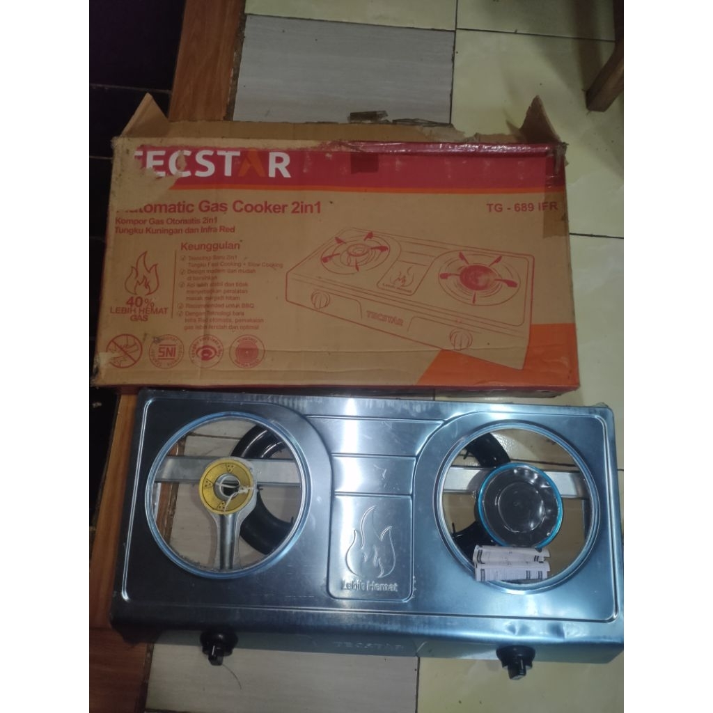 PRELOVED kompor Tencent gas 2 tungku infrared