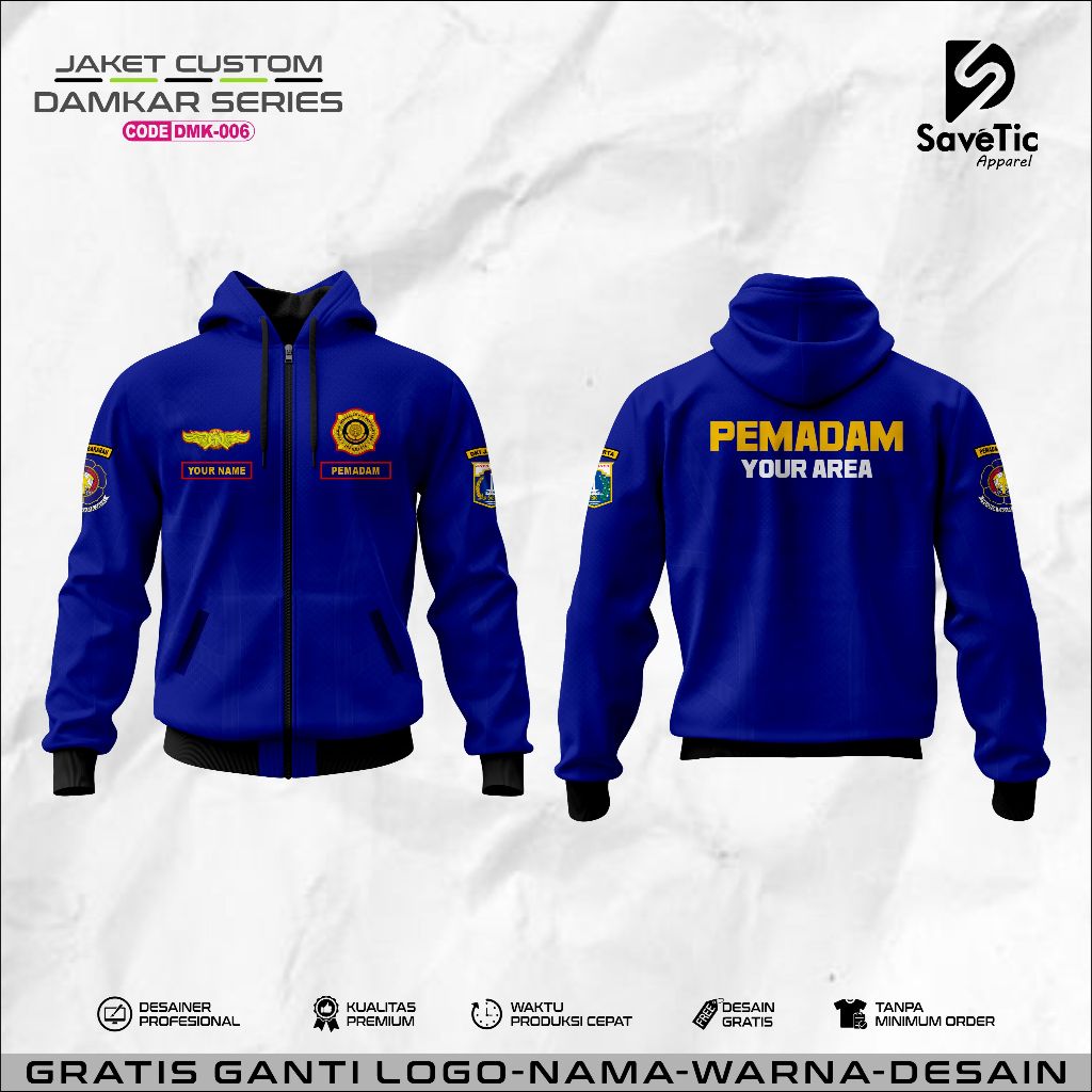 Jaket Damkar Full Printing Sublim/Jaket Custom Damkar/Hoodie/Bomber/Tracktop/Jaket Custom Pemadam Ke