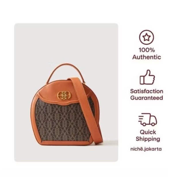 BONIA La Luna Monogram Sonia Bag-Brown
