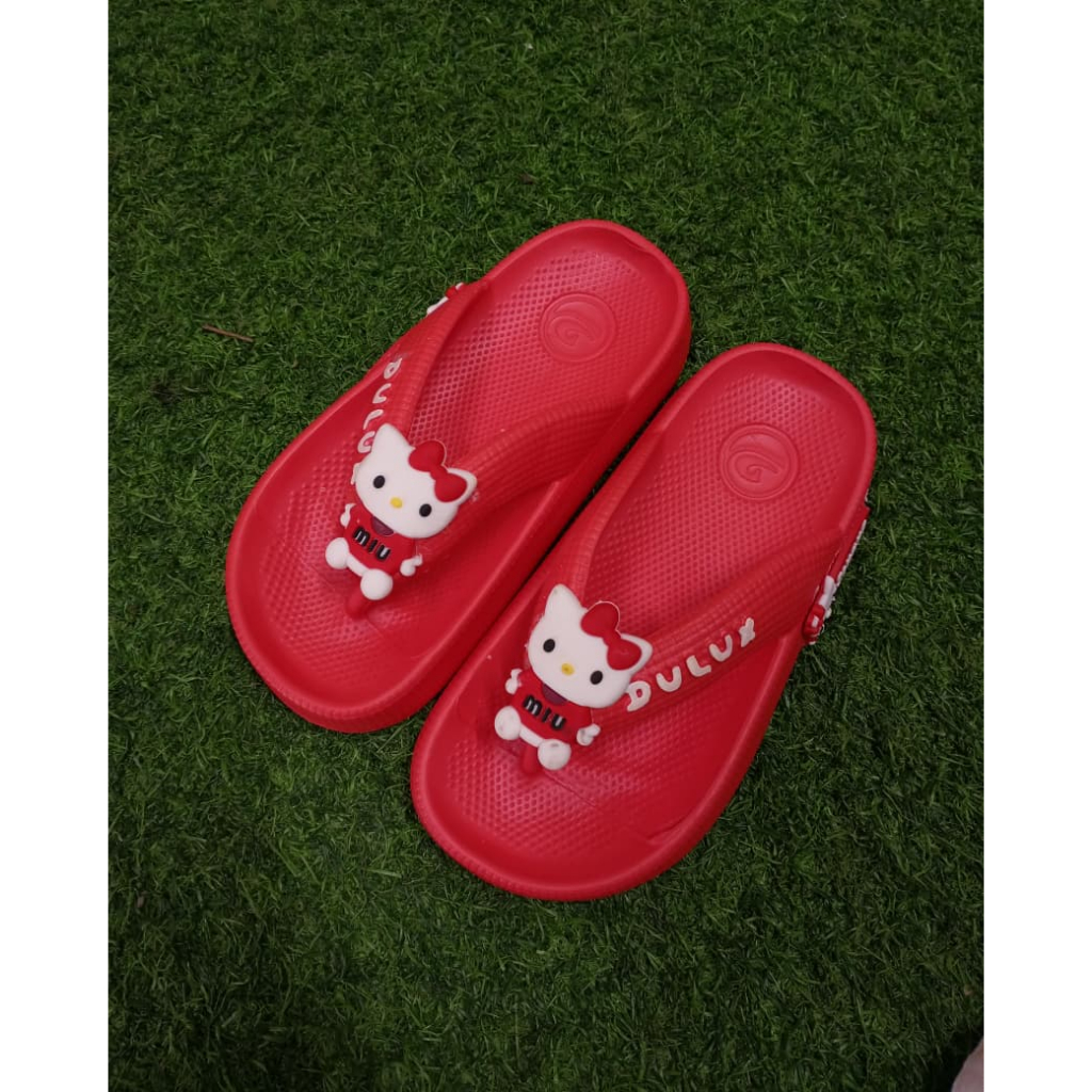 Dulux M 510 (C-1) Uk 30-35 | Sandal Anak Perempuan | Sandal Tempelan Hello Kitty | Sandal Simpel Dan