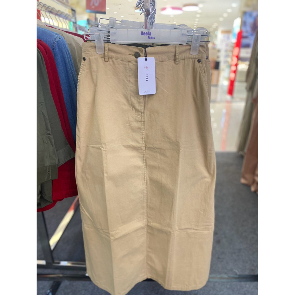 Geela - Clarisa Khaky Skirt (G.21114) |  Rok Wanita