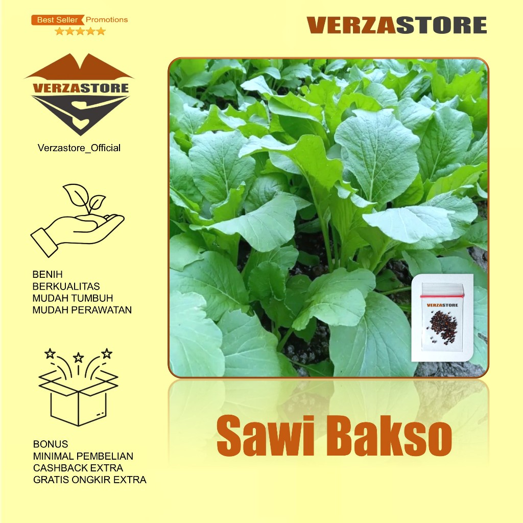 Biji Benih Sawi Bakso Caisim  Sawi Hijau /100 biji