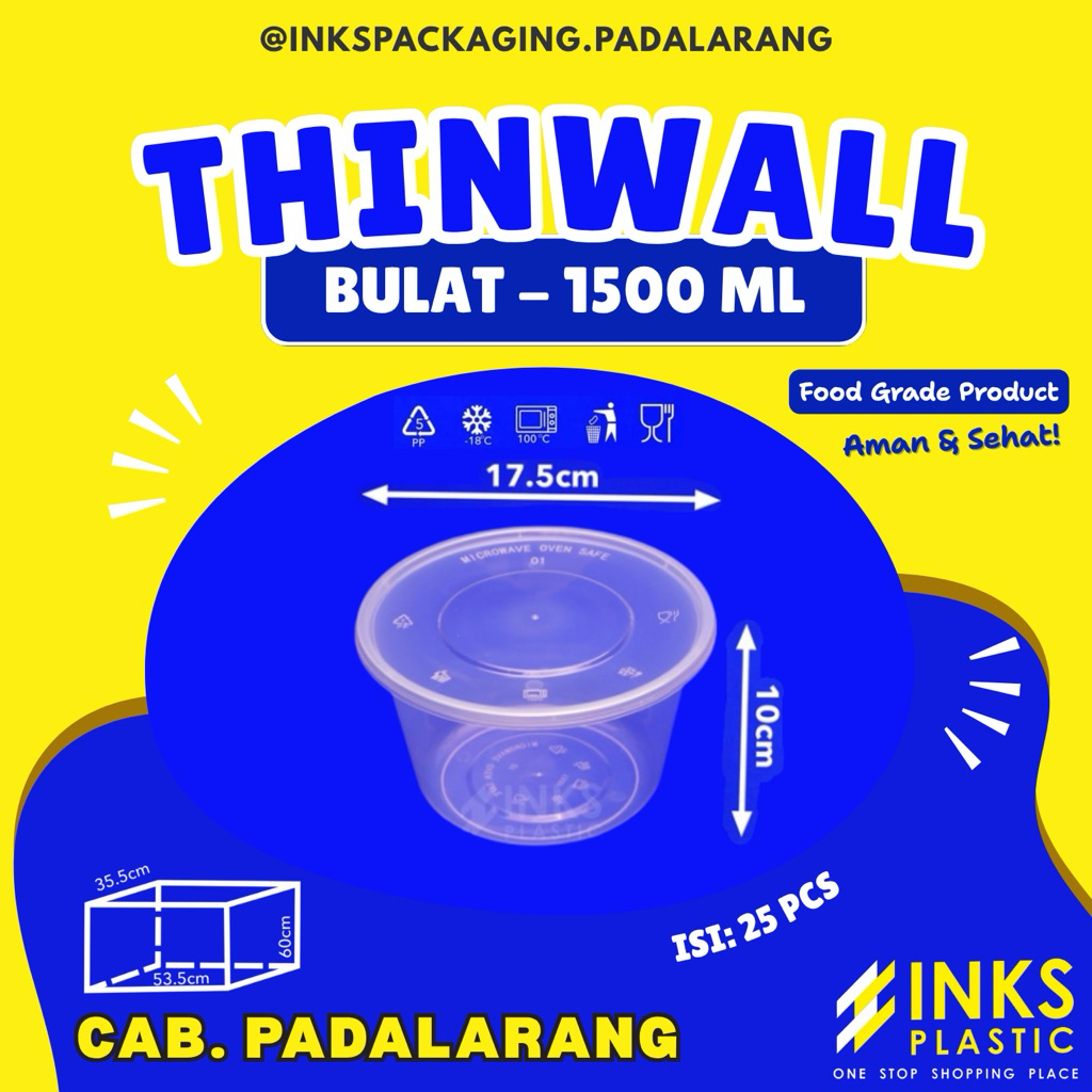 THINWALL BULAT 1500 ML MANGKOK ROUND 1500 ML