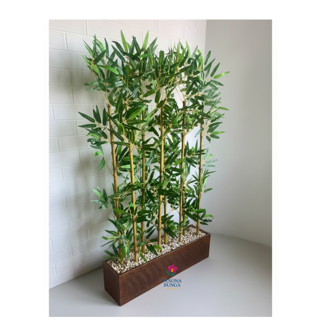 Bambu Partisi Ruangan 120cm Bambu Penyekat Ruangan Bambu Partisi Artifisial Bambu Partisi Hiasan