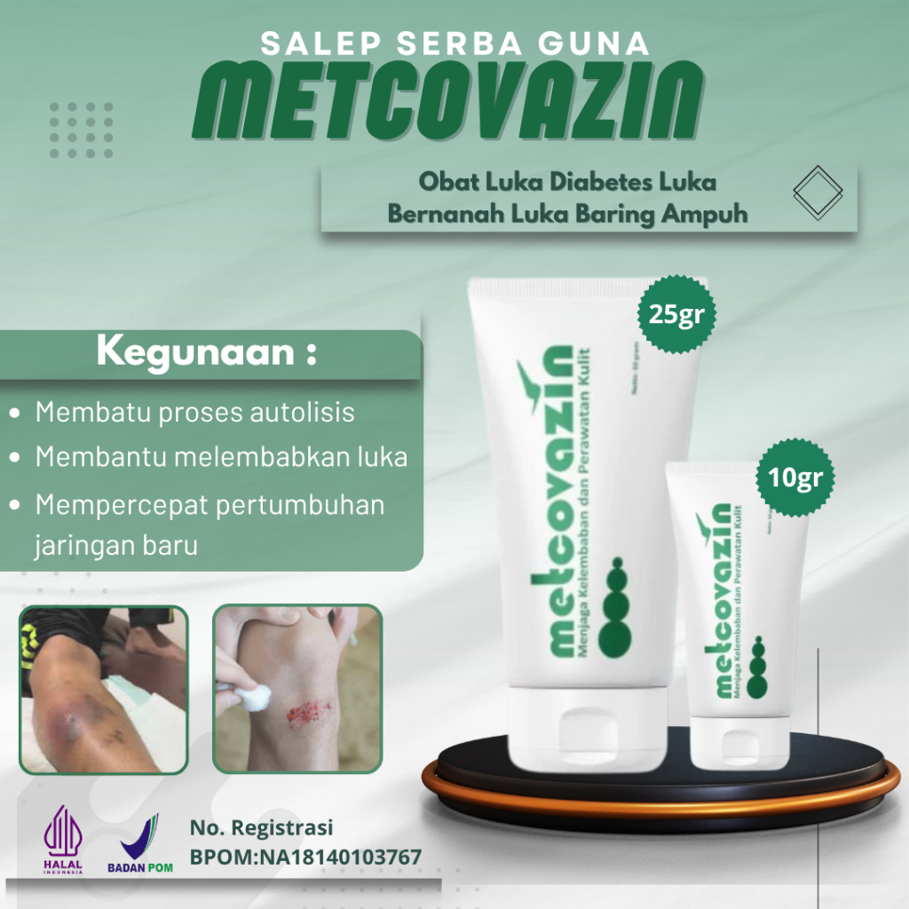 Metcovazin Regular 10gr Obat Luka Diabetes Luka Bernanah Luka Baring Ampuh
