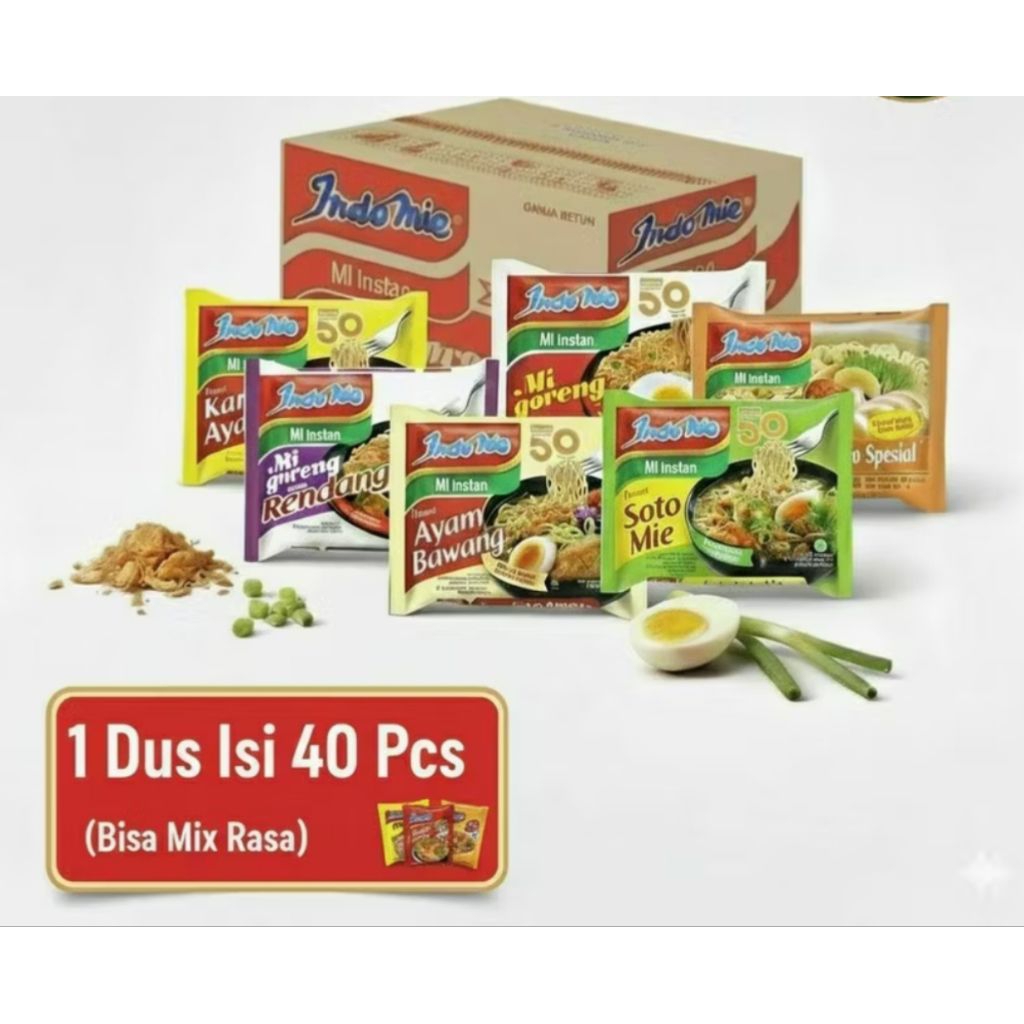 Indomie 1 Dus isi 40 (Bisa Mix 4 Rasa)