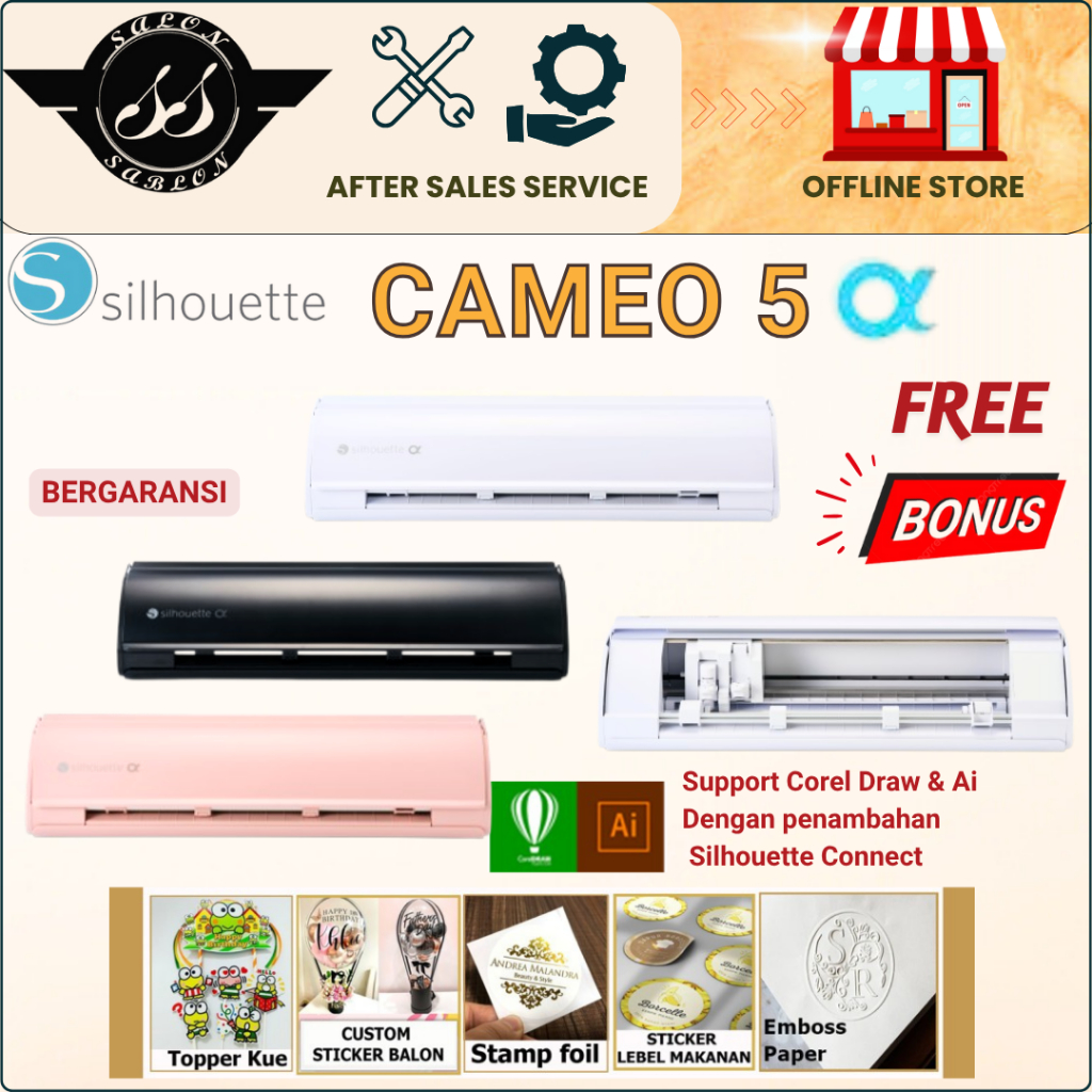Mesin Cutting Sticker Silhouette cameo 5 Alpha // Mesin Cutting Cameo 5