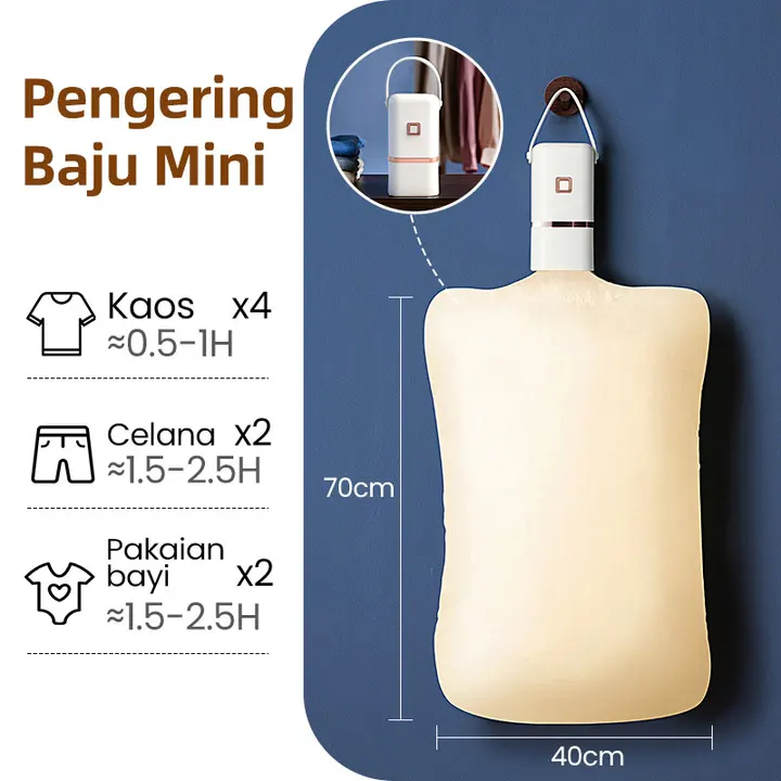 Basicstoree_ Mesin Pengering Pakaian Portabel Mini 300W Pemanas Pengering Pakaian Lipat Listrik