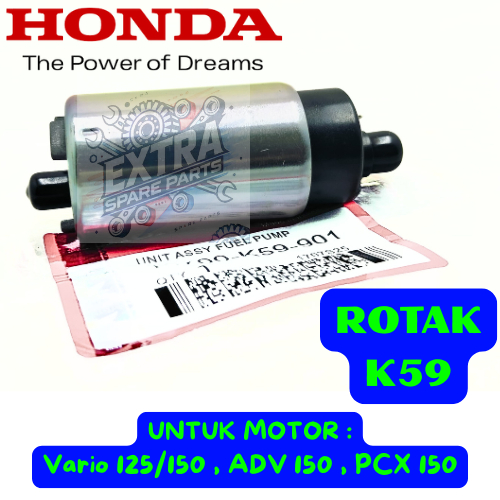 ROTAK/DINAMO KODE-K59 ORI AHM HONDA Vario125/150,ADV 150,PCX 150 INJEKSI FUEL PUMP KUALITAS ASLI ORI