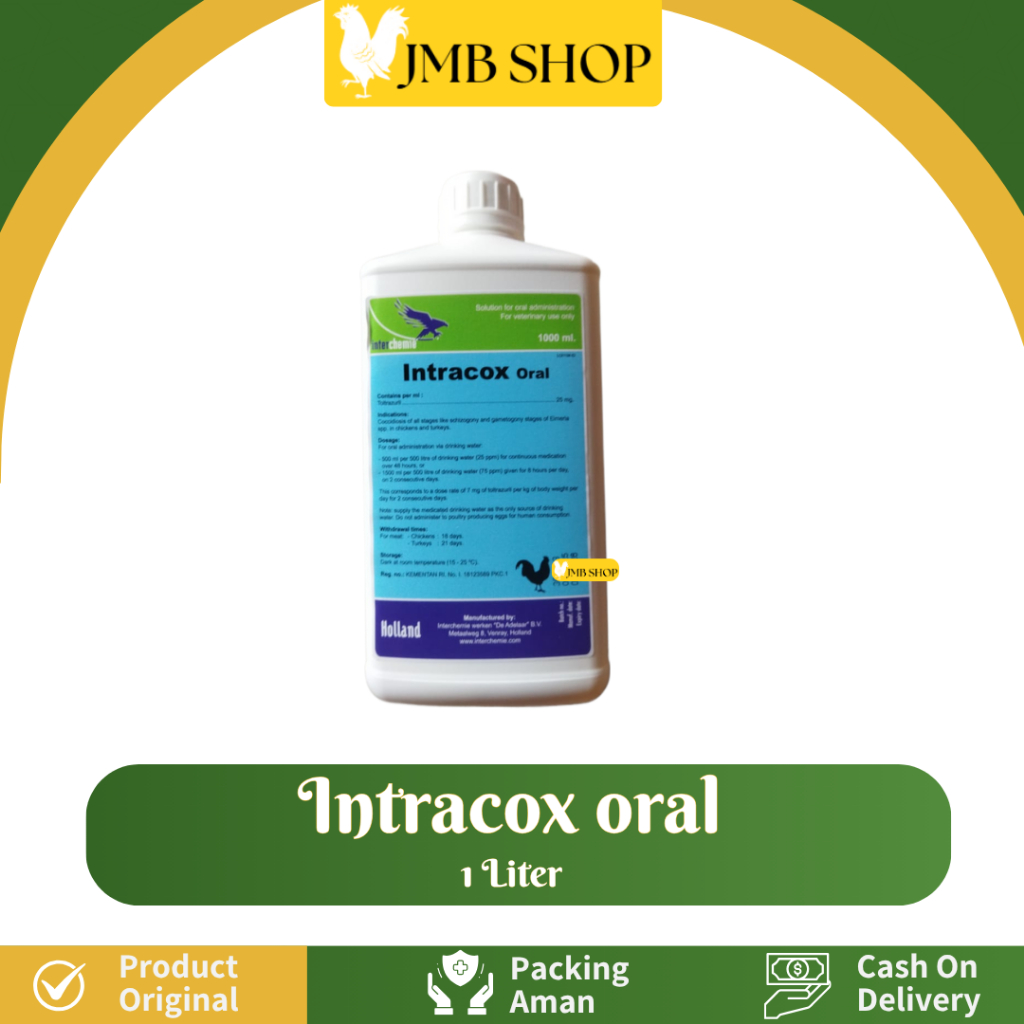 Intracox oral 1 Liter obat coccidiosis koksi ayam burung kelinci
