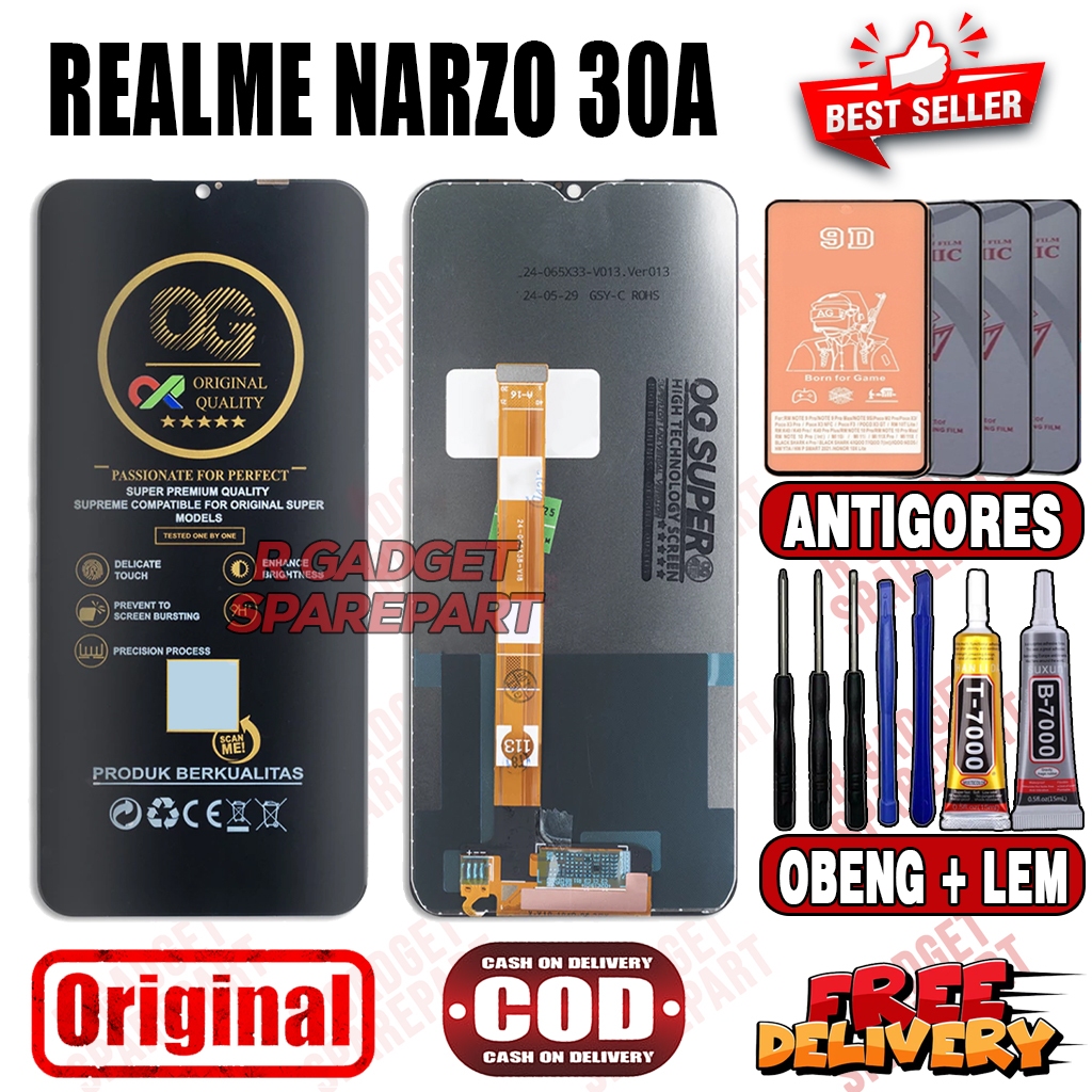 Lcd Touchscreen REALME NARZO 30A Original OG SUPER Fullset