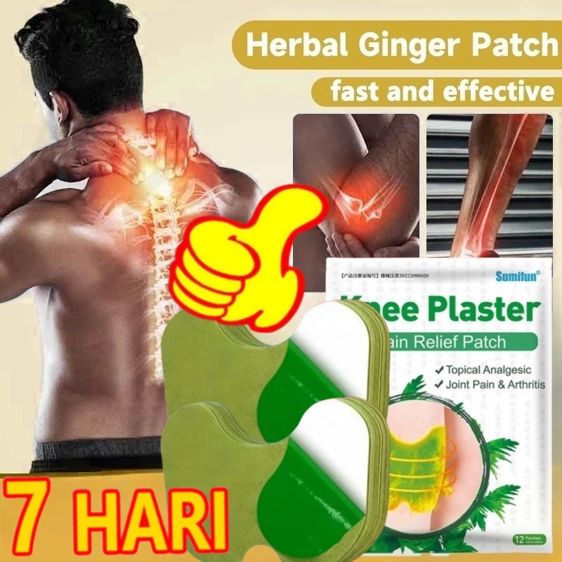 Sumifun Cervical Pacth / Knee Plaster Patch Koyo Nyeri Lutut Sendi Kaki Isi 12 Lembar / Kantong Koyo