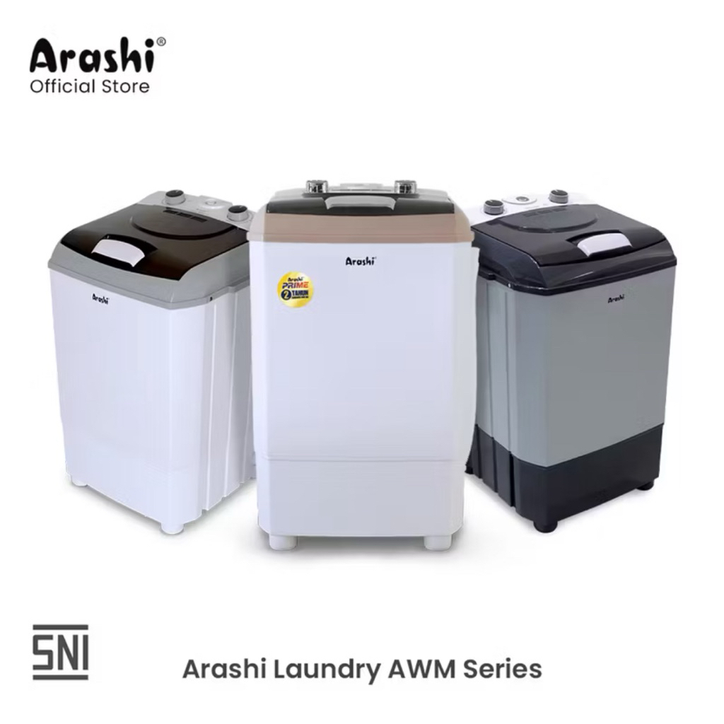 [ Arashi ] Mesin Cuci Portable 1 Tabung Arashi AWM 453A / Mesin Cuci Laundy 4.5 Kg - Low Watt(Hemat 