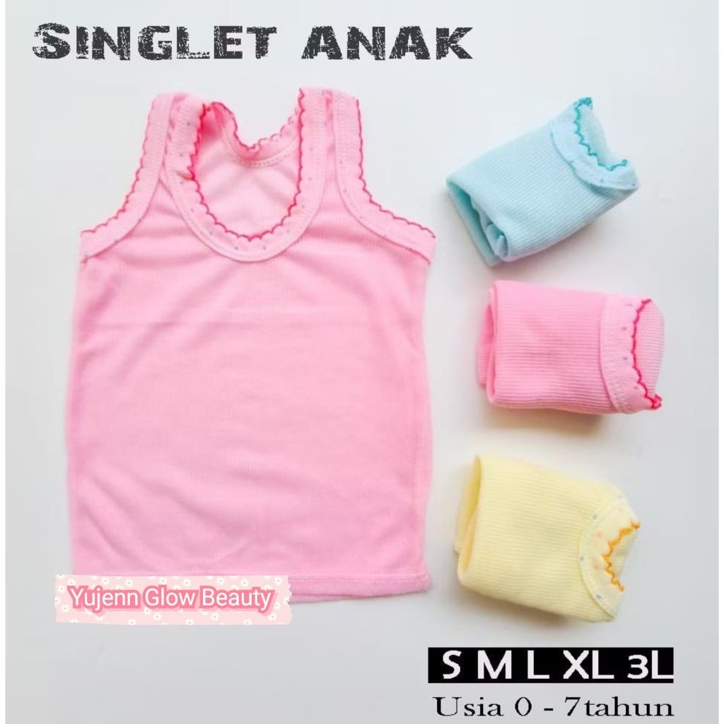 [YB] Singlet Anak Murah Warna LUX / Kaos Dalam Anak