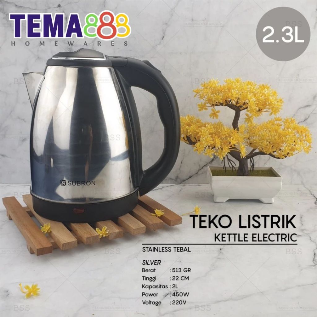 Teko Termos Kettle Listrik Pemanas Air 2 Liter dan 2.3 Liter