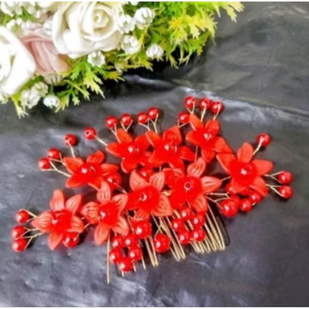 Hiasan Sanggul Full Mutiara / sirkam Sanggul Modern