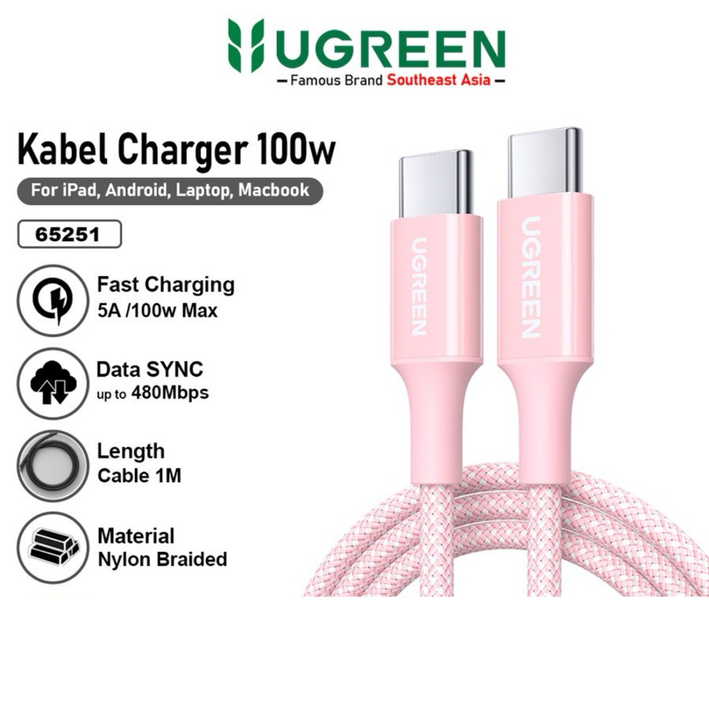 Kabel Ugreen Nylon C to C