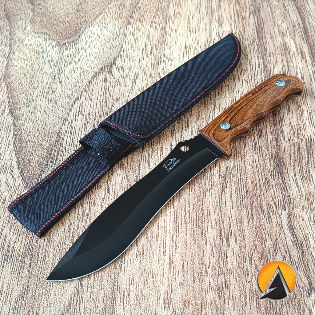 Pisau camping survival outdoor fulltang cap kucing P1258