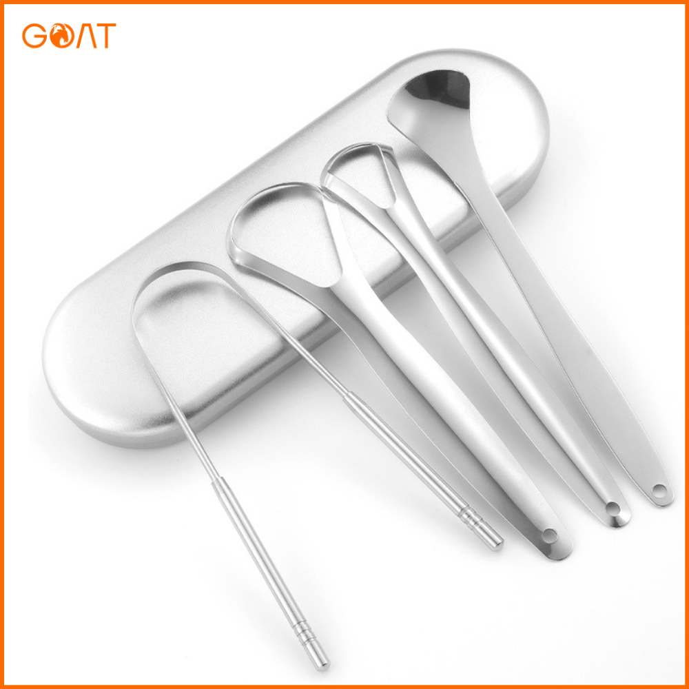 [COD]Scraper lidah Alat Sikat Lidah Stainles/4In1 Alat Pembersih Kotoran Lidah