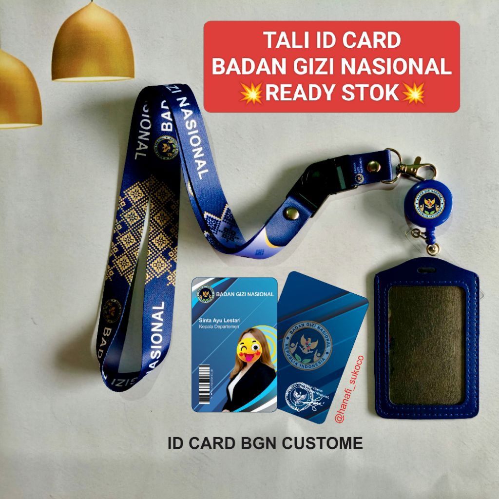 tali id card bgn badan gizi nasional lengkap siap edit foto nama cepat berkualitas anti luntur