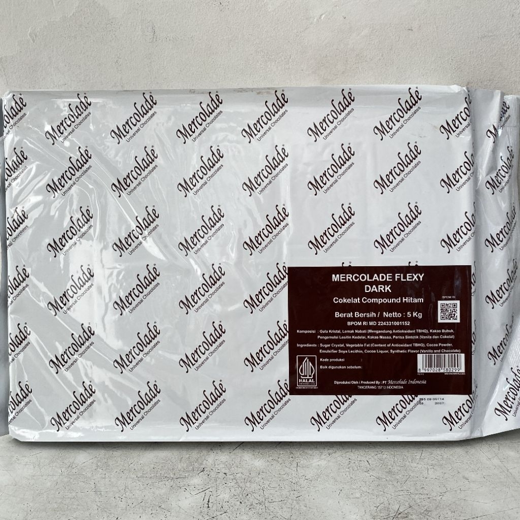 Mercolade flexy DARK 5 kg chocolate compound | mercolade dark cokelat | mercolade flexy | cokelat me