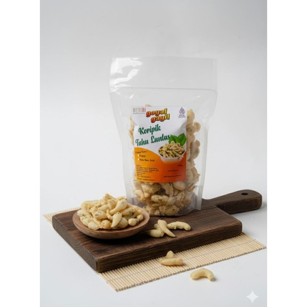 keripik luntas /keripik tahu luntas/keripik Goyal gayil 130gram