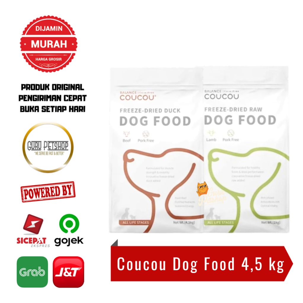 CouCou Lamb Dog Food 4.5 kg / CouCou Beef Dog Food 4.5 kg - Coucou makanan Anjing Dry Food 4.5kg
