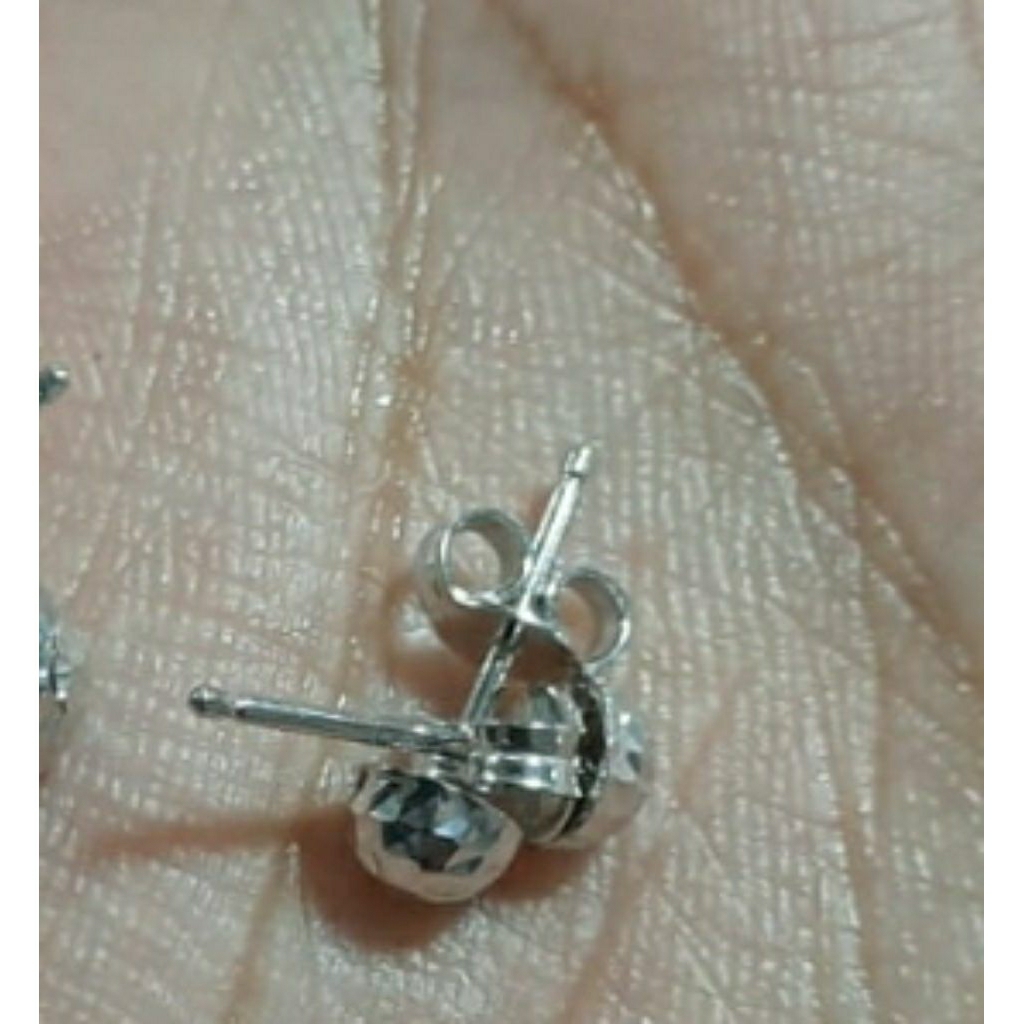 Giwang Subeng Arsir emas putih 17k 750