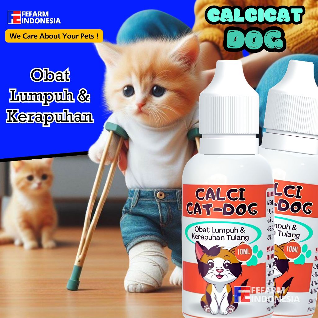 OBAT LUMPUH KUCING OBAT KEJANG DEHIDRASI KERAPUHAN TULANG FEFARM